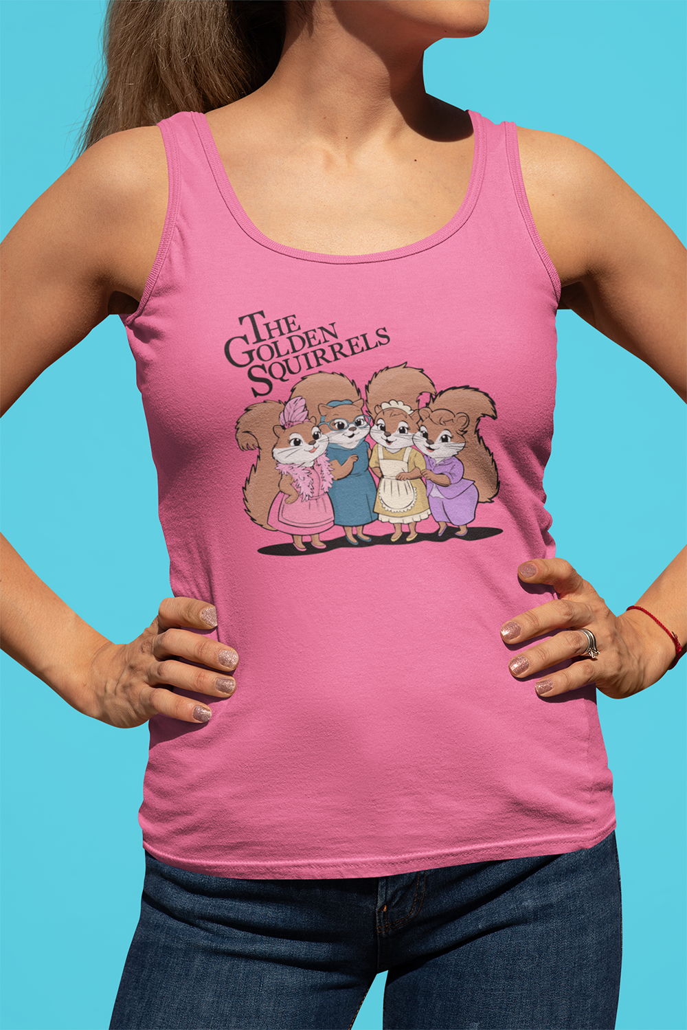 The Golden Squirrels Women's Racerback Tank Top - Golden Girls Squirrel Ladies Top