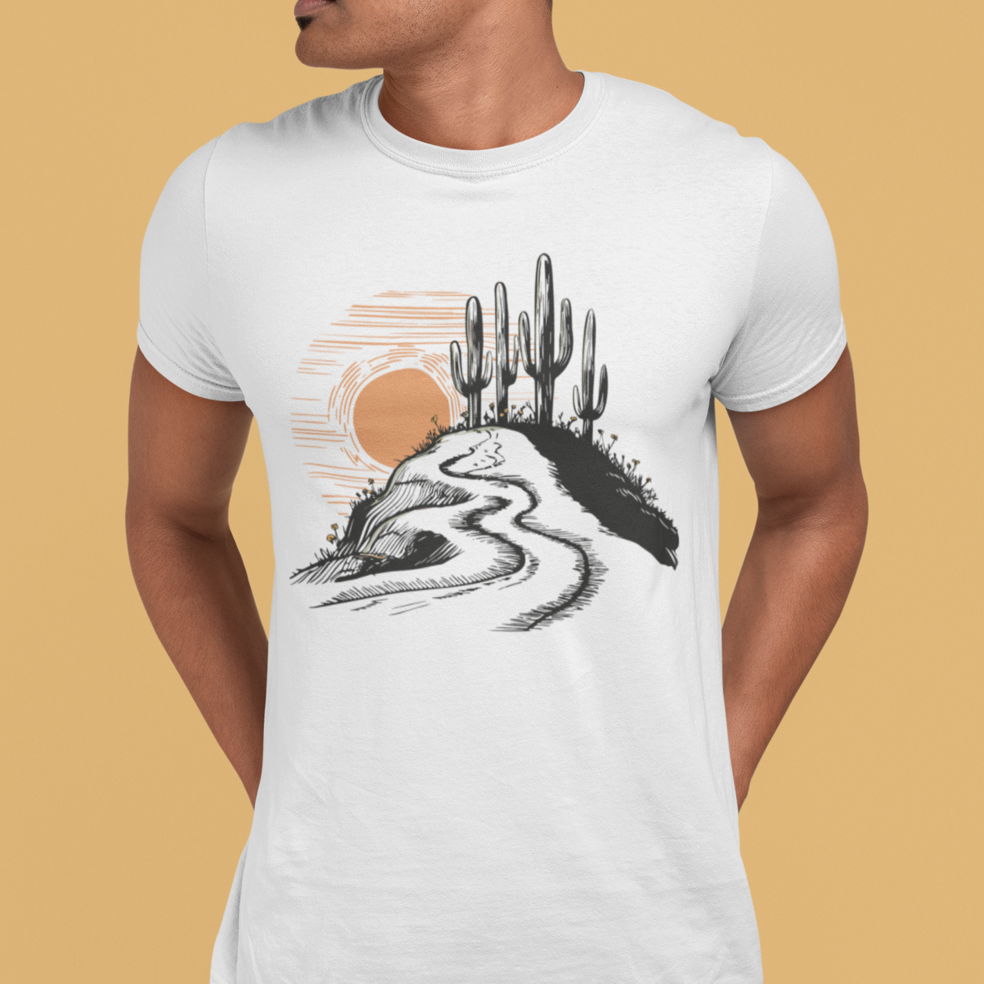 Arizona Desert Cactus Landscape T-Shirt Unisex Jersey Short Sleeve Tee