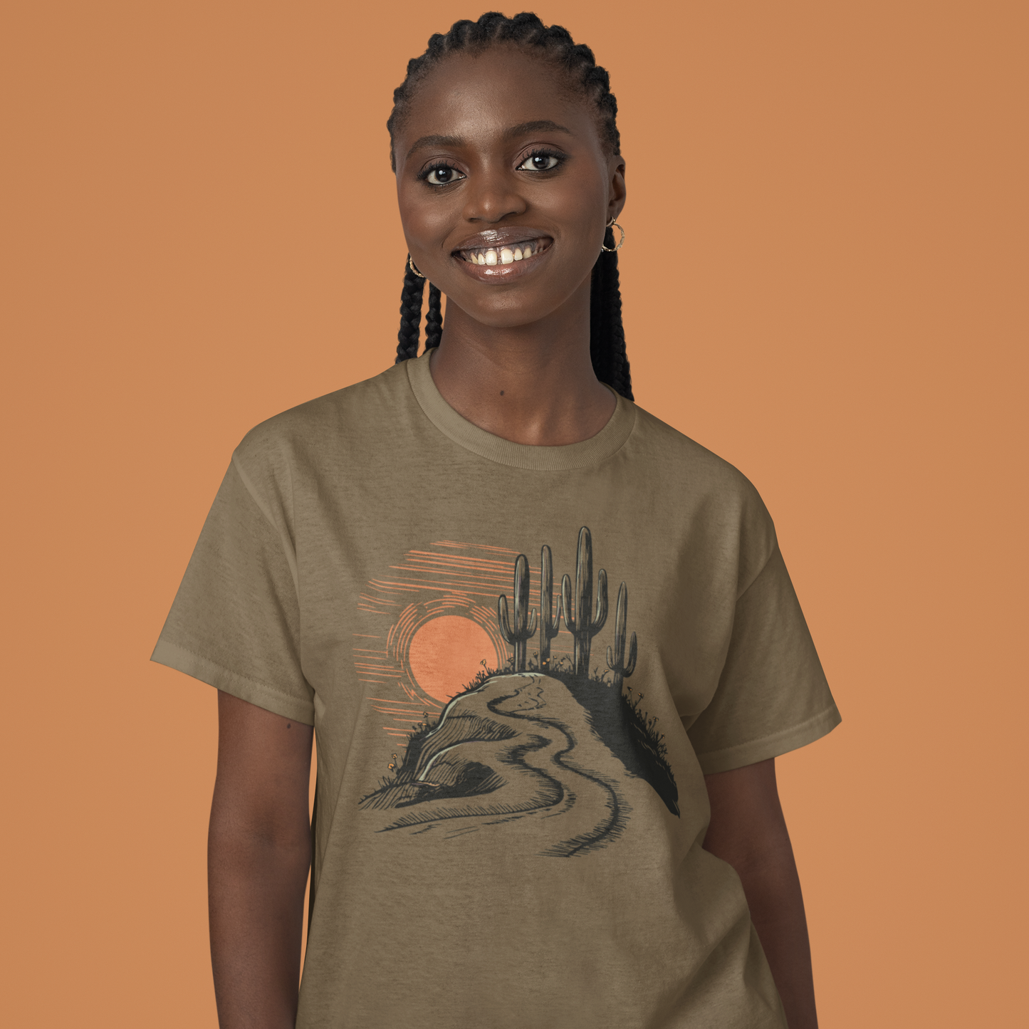 Arizona Desert Cactus Landscape T-Shirt Unisex Jersey Short Sleeve Tee