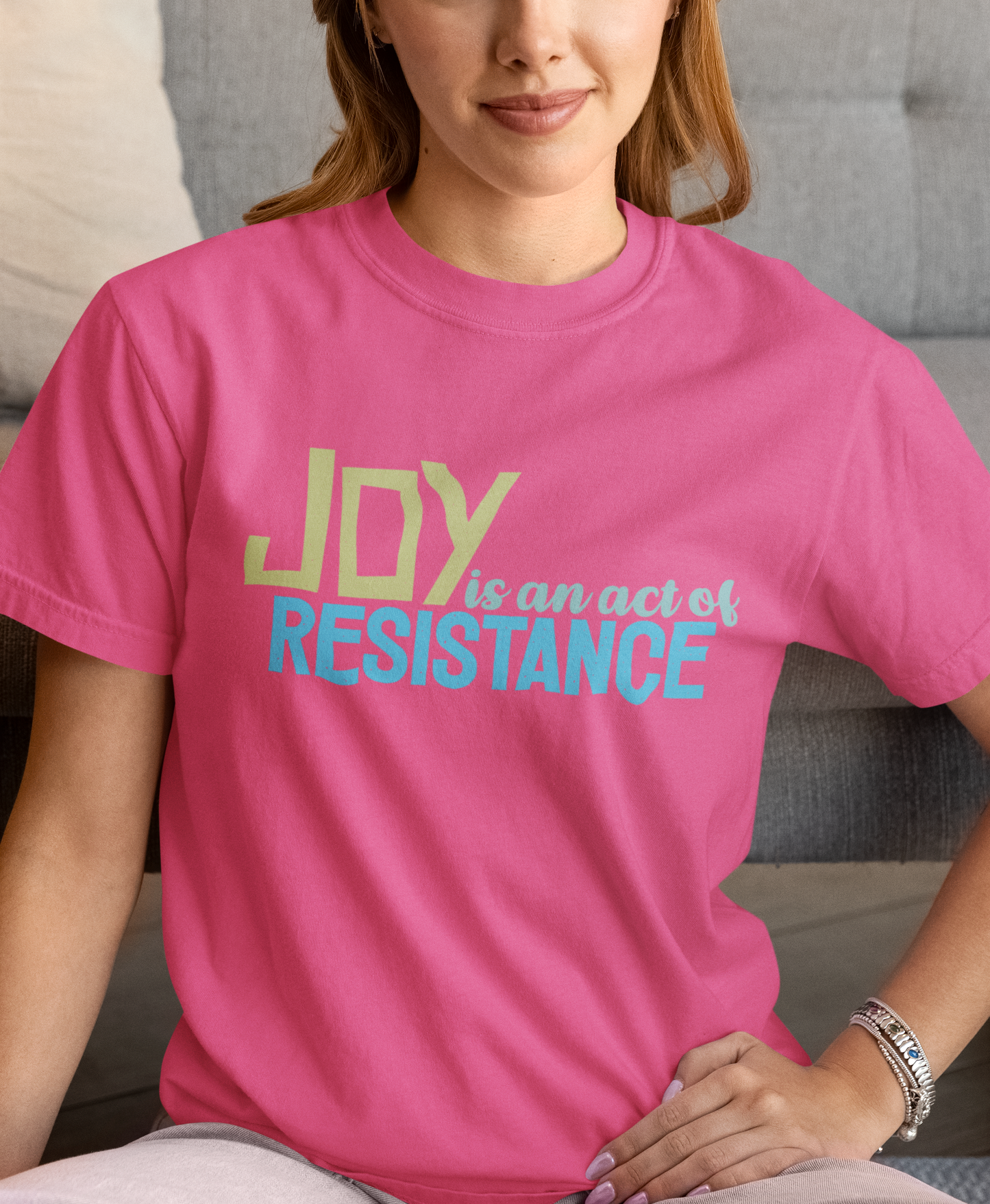 Joy is an Act of Resistance T-Shirt, Unisex Heavy Cotton Tee for Activists, Protest Apparel, Everyday Wear Men Women