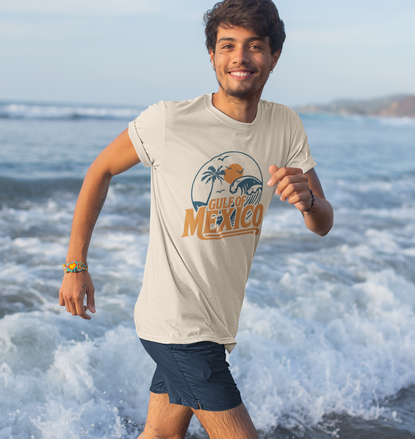 Gulf of Mexico T-Shirt, Vintage Beach Tee, Summer Vibe Shirt, Vacation Essential, Gift for Ocean Lovers, Coastal Art Tee