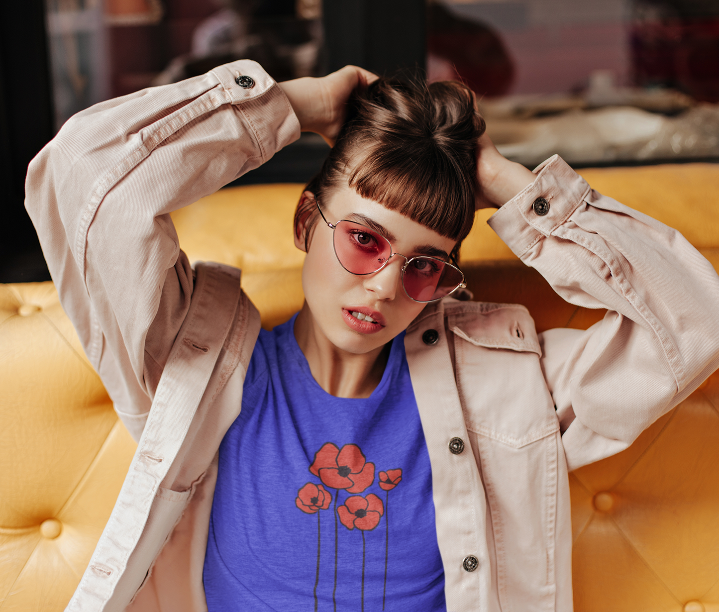 Floral Poppies T-Shirt, Poppy Flowers Tee for Spring, Nature Lover Gift, Flower Design Short Sleeve T-shirts, Summer Gift for Her