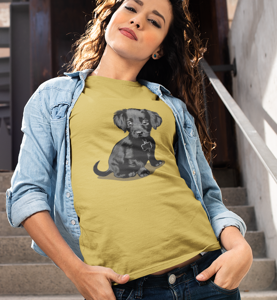 Chiweenie Puppy Dog T-shirt, Chihuahua Dachshund Mix Dogs, Animal Lover Short Sleeve Tee, Animal Print Shirts, Gift for Dog Owners