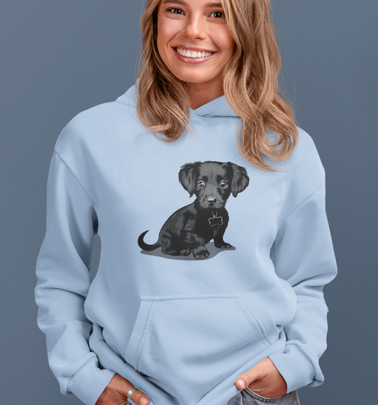 Chiweenie Puppy Dog Graphic Unisex Hoodie, Chihuahua Dachshund Mix Dogs Pullover Hooded Sweatshirt, Dog Lover Gift, Dog Mom Dad Present