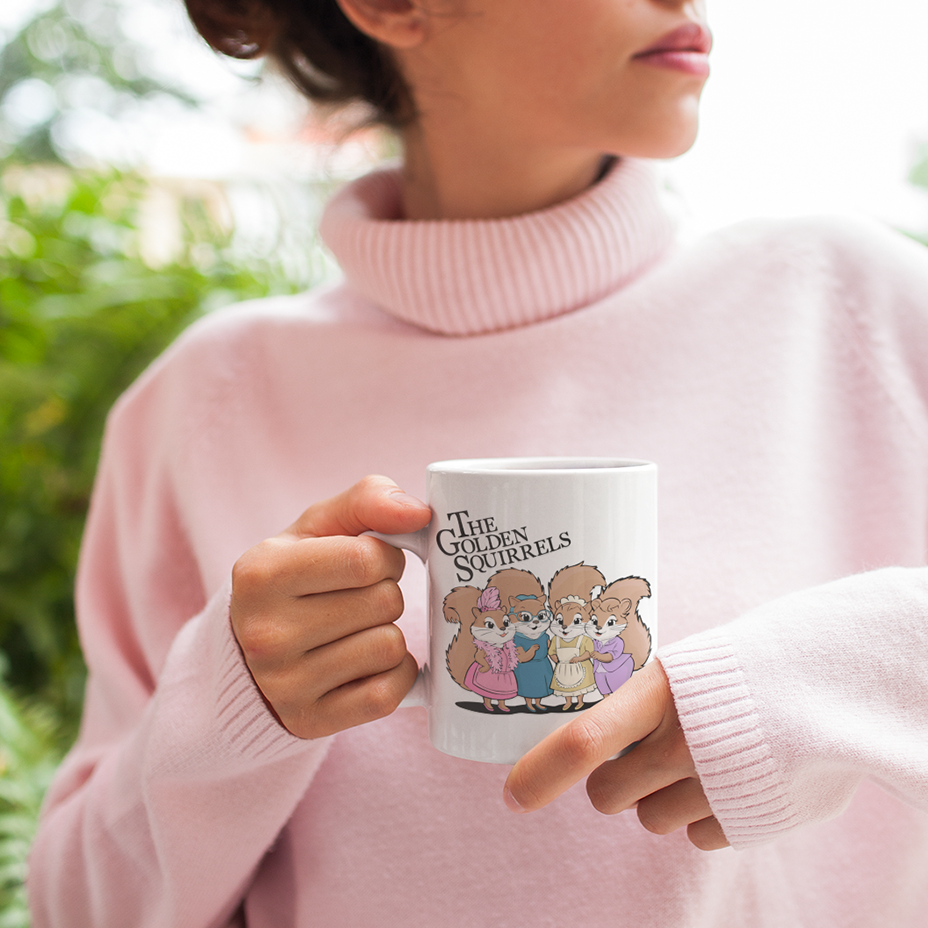 The Golden Squirrels Ceramic Coffee Mug 11oz, Funny Golden Girls Squirrel Mugs, Kitchen Drinkware Gifts for Her