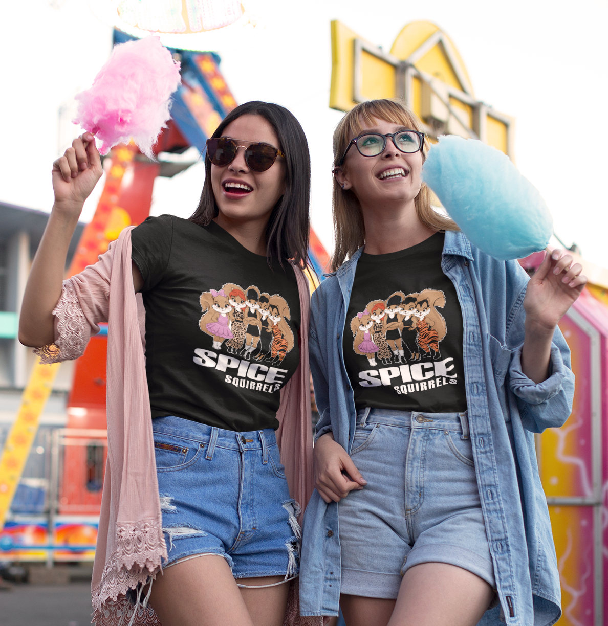 Spice Squirrels T-shirt Unisex Jersey Short Sleeve Tee with Funny Squirrel Parody Design