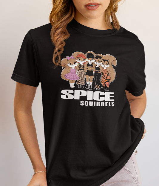 Spice Squirrels T-shirt Unisex Jersey Short Sleeve Tee with Funny Squirrel Parody Design