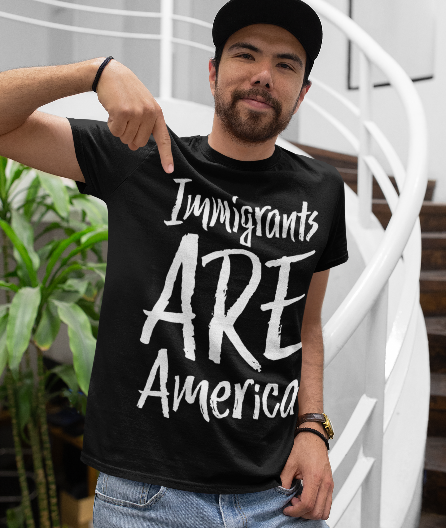 Immigrants ARE America T-shirt, Political Tee, Leftist Liberal Shirts, Abolish ICE, Human Rights Activist Unisex Short Sleeve Top