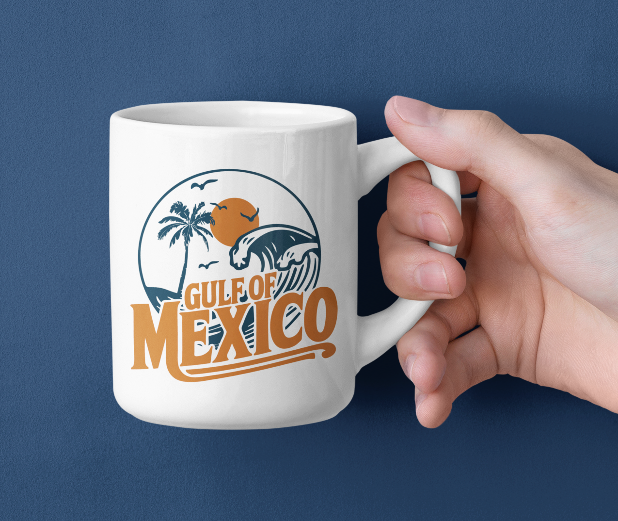 Gulf of Mexico Tropical Mexico Ceramic Mug, Perfect for Coffee Lovers, Gift for Birthdays, Travel Souvenirs, Beach Vibes, 11oz