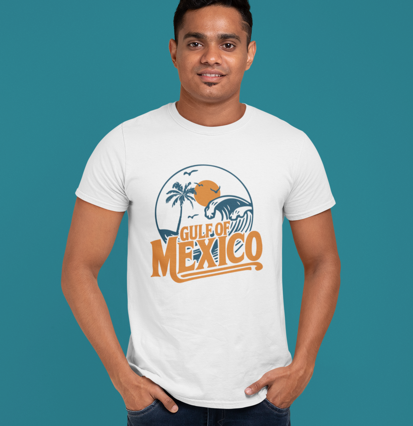 Gulf of Mexico T-Shirt, Vintage Beach Tee, Summer Vibe Shirt, Vacation Essential, Gift for Ocean Lovers, Coastal Art Tee