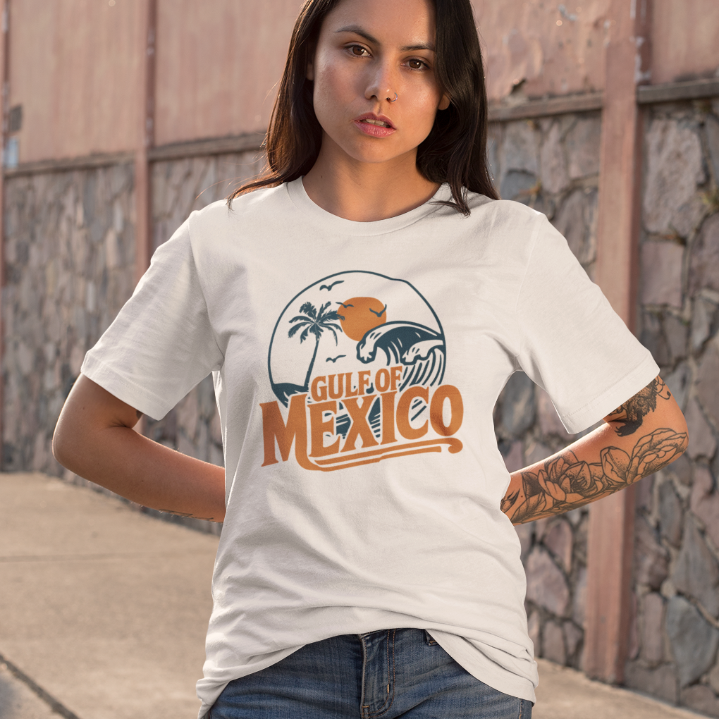Gulf of Mexico T-Shirt, Vintage Beach Tee, Summer Vibe Shirt, Vacation Essential, Gift for Ocean Lovers, Coastal Art Tee
