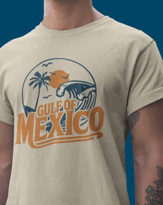 Gulf of Mexico T-Shirt, Vintage Beach Tee, Summer Vibe Shirt, Vacation Essential, Gift for Ocean Lovers, Coastal Art Tee