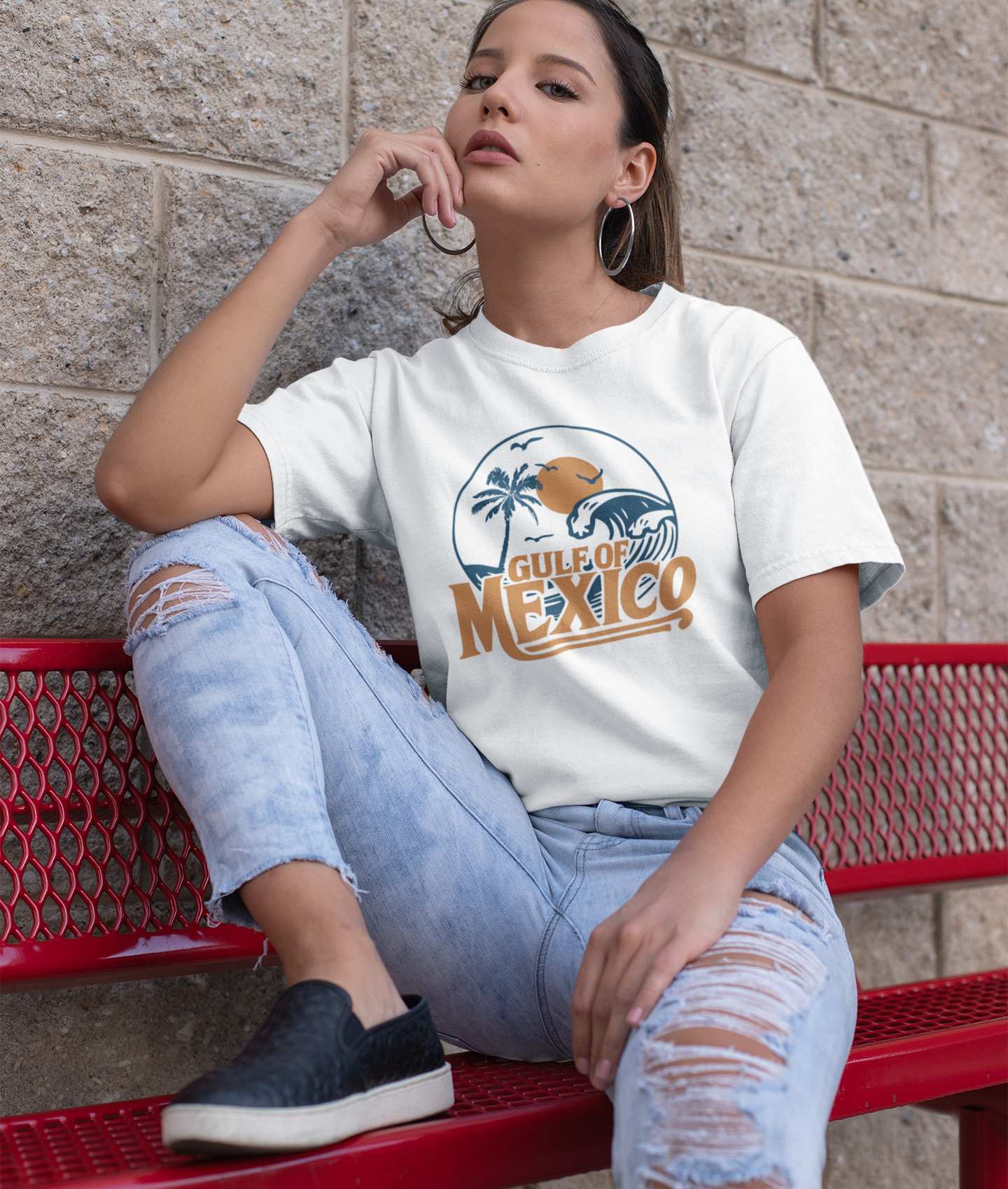 Gulf of Mexico T-Shirt, Vintage Beach Tee, Summer Vibe Shirt, Vacation Essential, Gift for Ocean Lovers, Coastal Art Tee