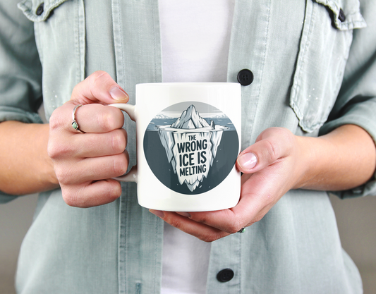 The Wrong ICE is Melting Coffee Mug - Funny Political Ceramic Mugs, Leftist Liberal Humor, Abolish ICE, Climate Change Activist, Gifts