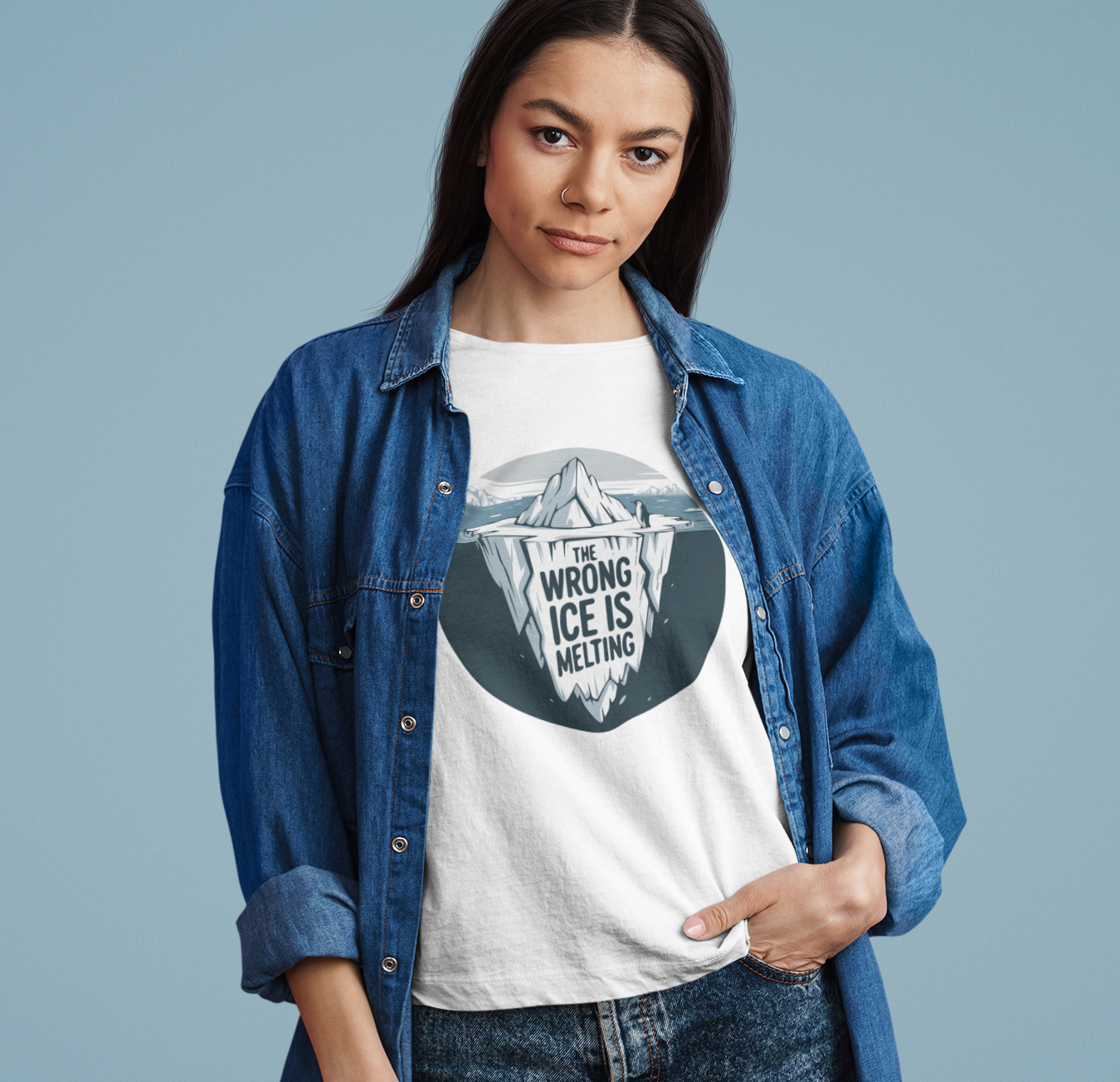 The Wrong ICE is Melting T-shirt, Funny Politics Tee, Leftist Liberal Political Shirts, Abolish ICE, Climate Change Activist Unisex Top