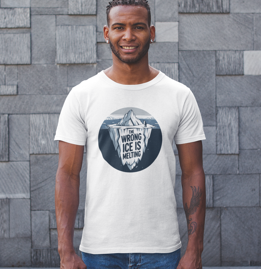 The Wrong ICE is Melting T-shirt, Funny Politics Tee, Leftist Liberal Political Shirts, Abolish ICE, Climate Change Activist Unisex Top