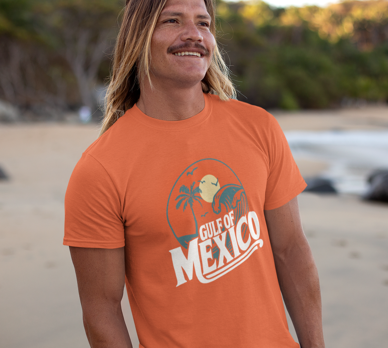 Gulf of Mexico Graphic Tee, Vintage Summer Shirt, Unisex Beachwear, Coastal Vibe Top, Perfect Gift for Travelers, Retro Travel T-Shirt