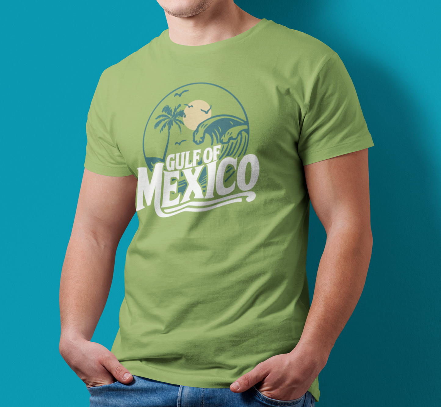 Gulf of Mexico Graphic Tee, Vintage Summer Shirt, Unisex Beachwear, Coastal Vibe Top, Perfect Gift for Travelers, Retro Travel T-Shirt