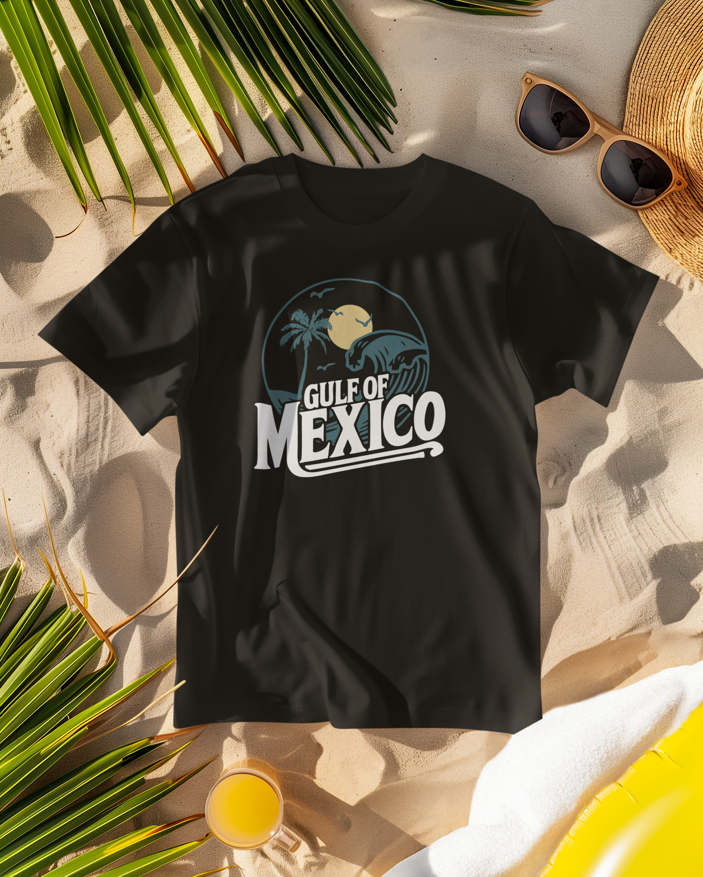 Gulf of Mexico Graphic Tee, Vintage Summer Shirt, Unisex Beachwear, Coastal Vibe Top, Perfect Gift for Travelers, Retro Travel T-Shirt