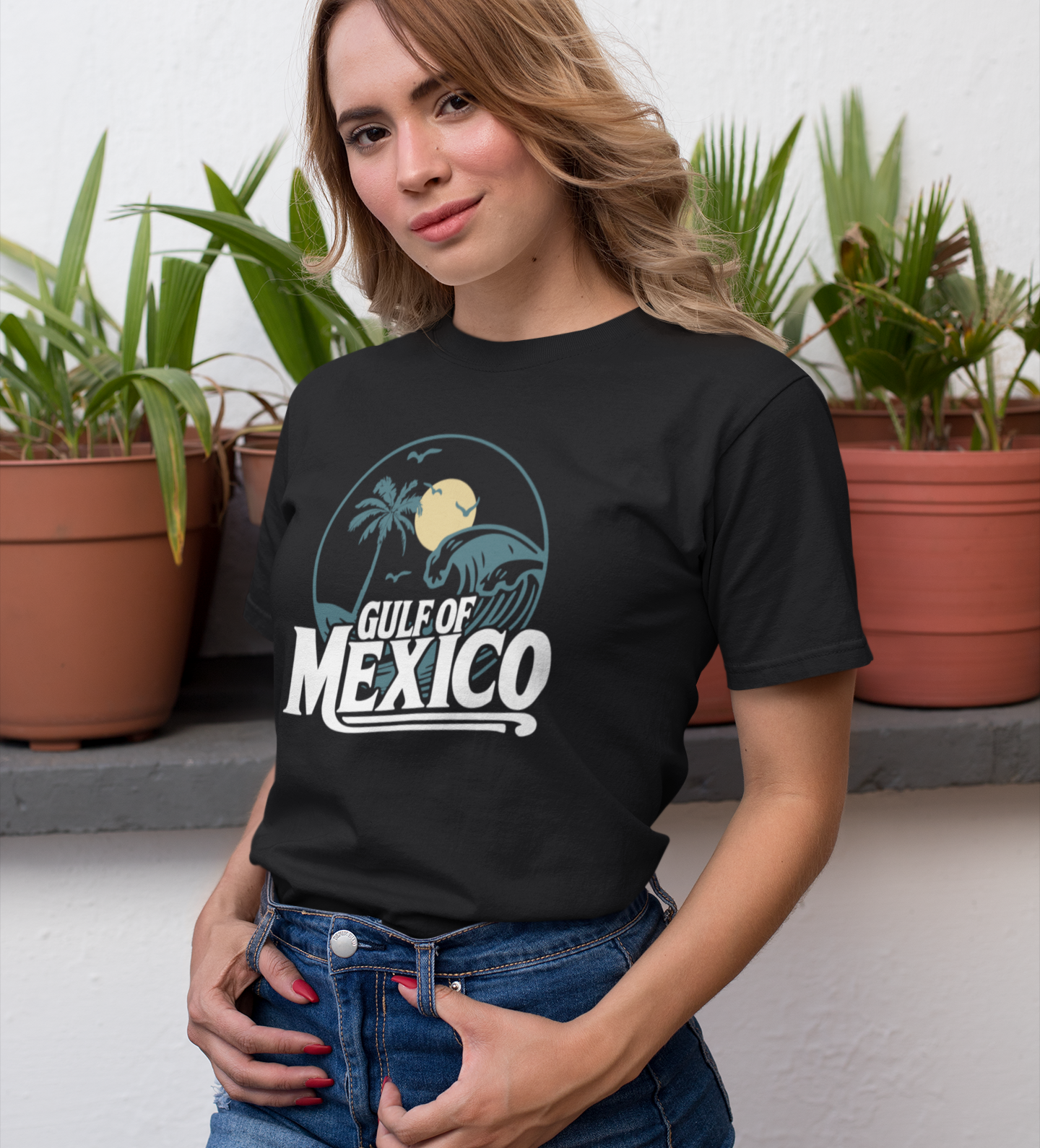 Gulf of Mexico Graphic Tee, Vintage Summer Shirt, Unisex Beachwear, Coastal Vibe Top, Perfect Gift for Travelers, Retro Travel T-Shirt