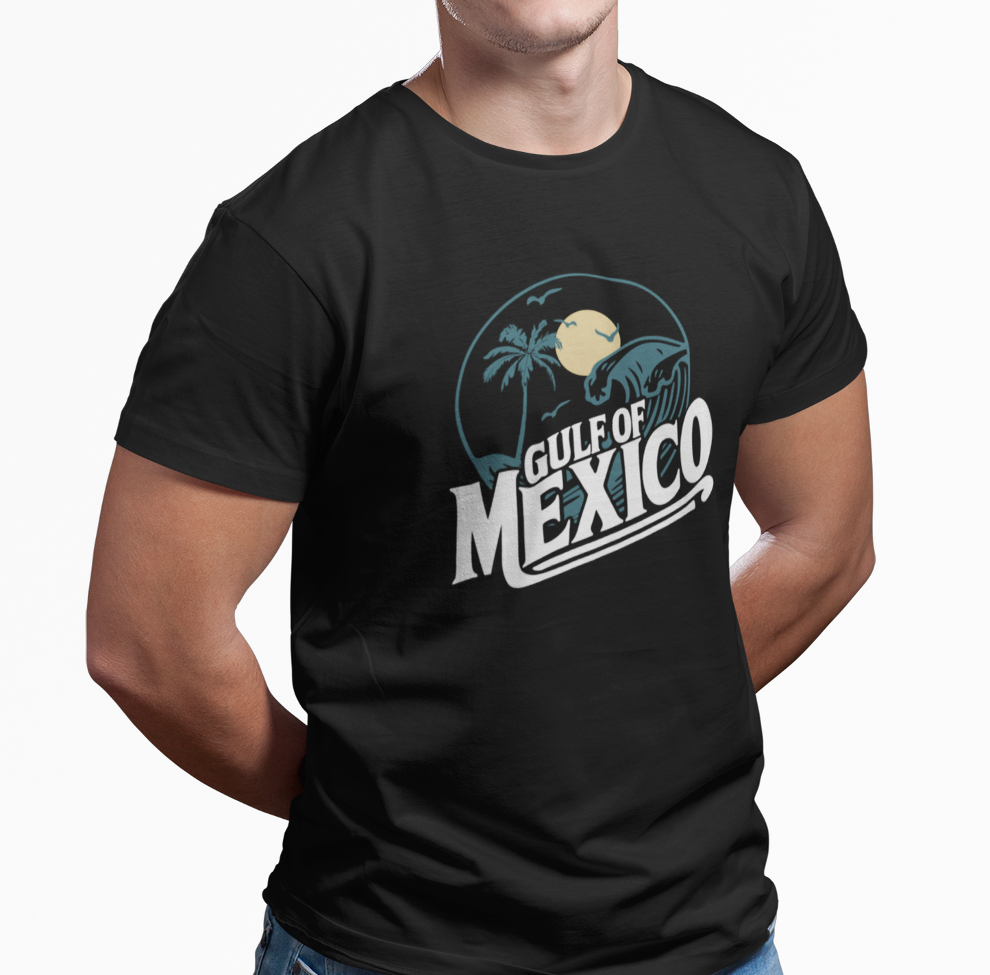 Gulf of Mexico Graphic Tee, Vintage Summer Shirt, Unisex Beachwear, Coastal Vibe Top, Perfect Gift for Travelers, Retro Travel T-Shirt