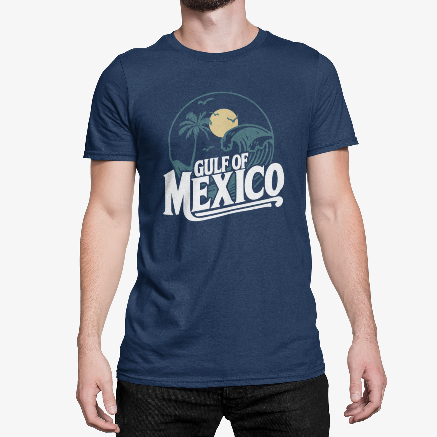 Gulf of Mexico Graphic Tee, Vintage Summer Shirt, Unisex Beachwear, Coastal Vibe Top, Perfect Gift for Travelers, Retro Travel T-Shirt