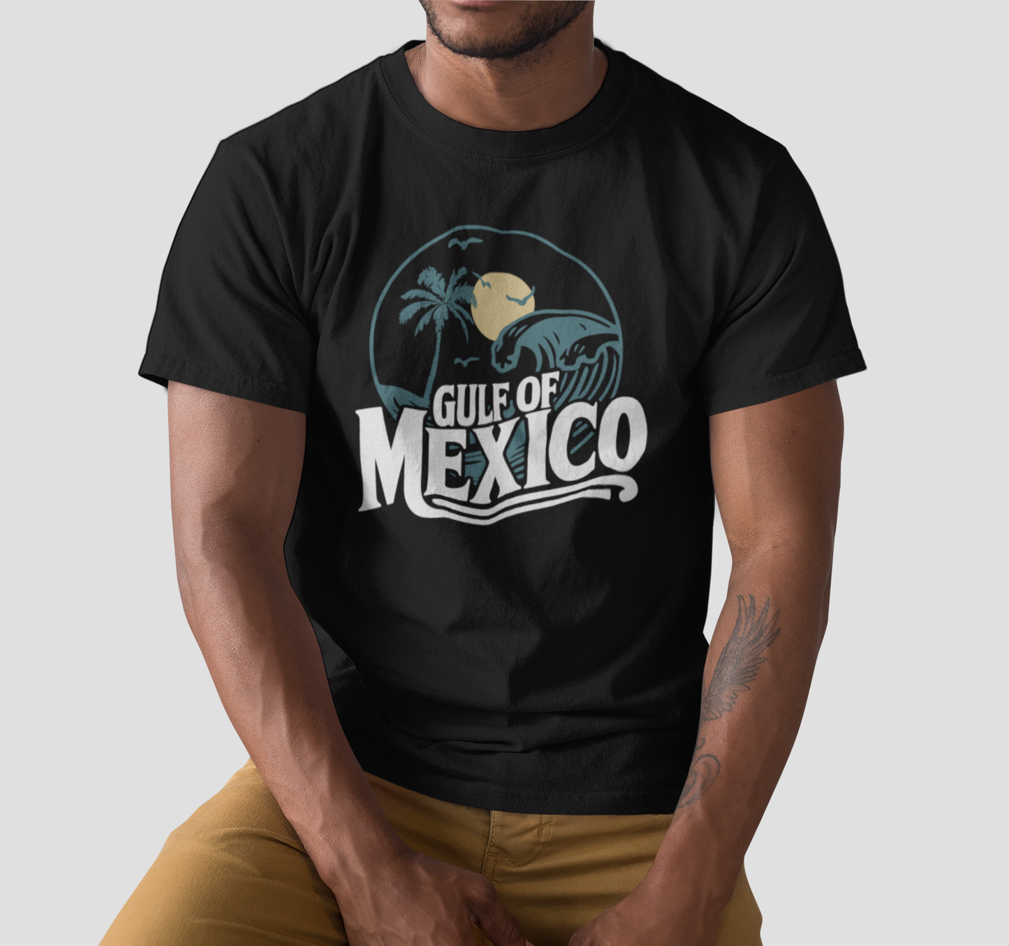 Gulf of Mexico Graphic Tee, Vintage Summer Shirt, Unisex Beachwear, Coastal Vibe Top, Perfect Gift for Travelers, Retro Travel T-Shirt