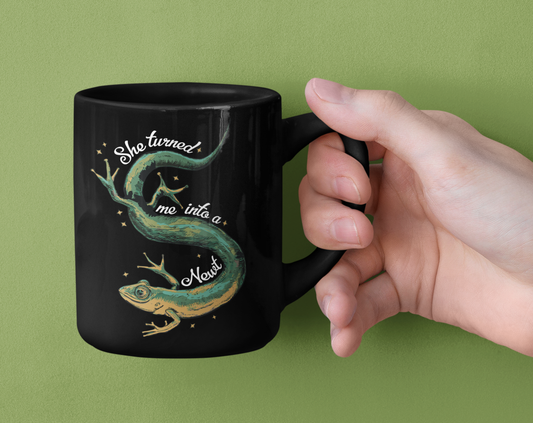 She Turned Me Into A Newt Black Ceramic Coffee Tea Mug 11oz