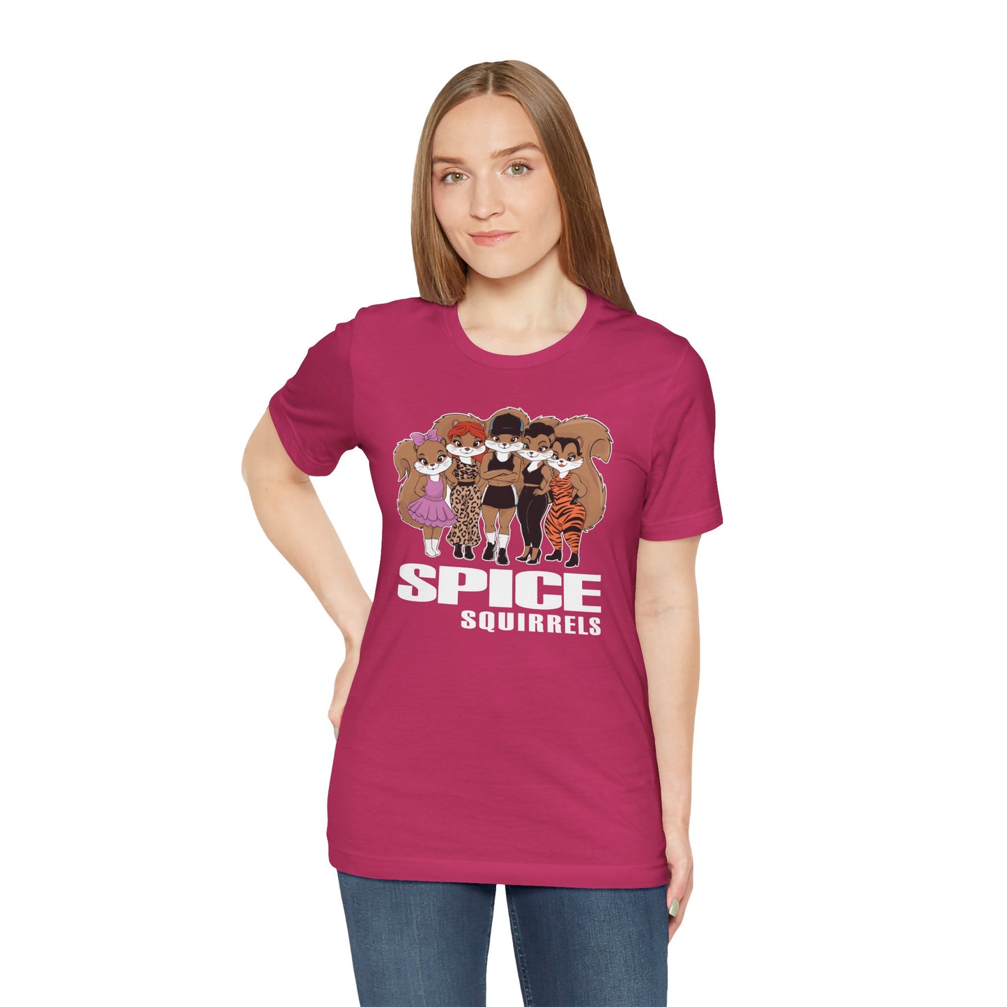 Spice Squirrels T-shirt Unisex Jersey Short Sleeve Tee with Funny Squirrel Parody Design