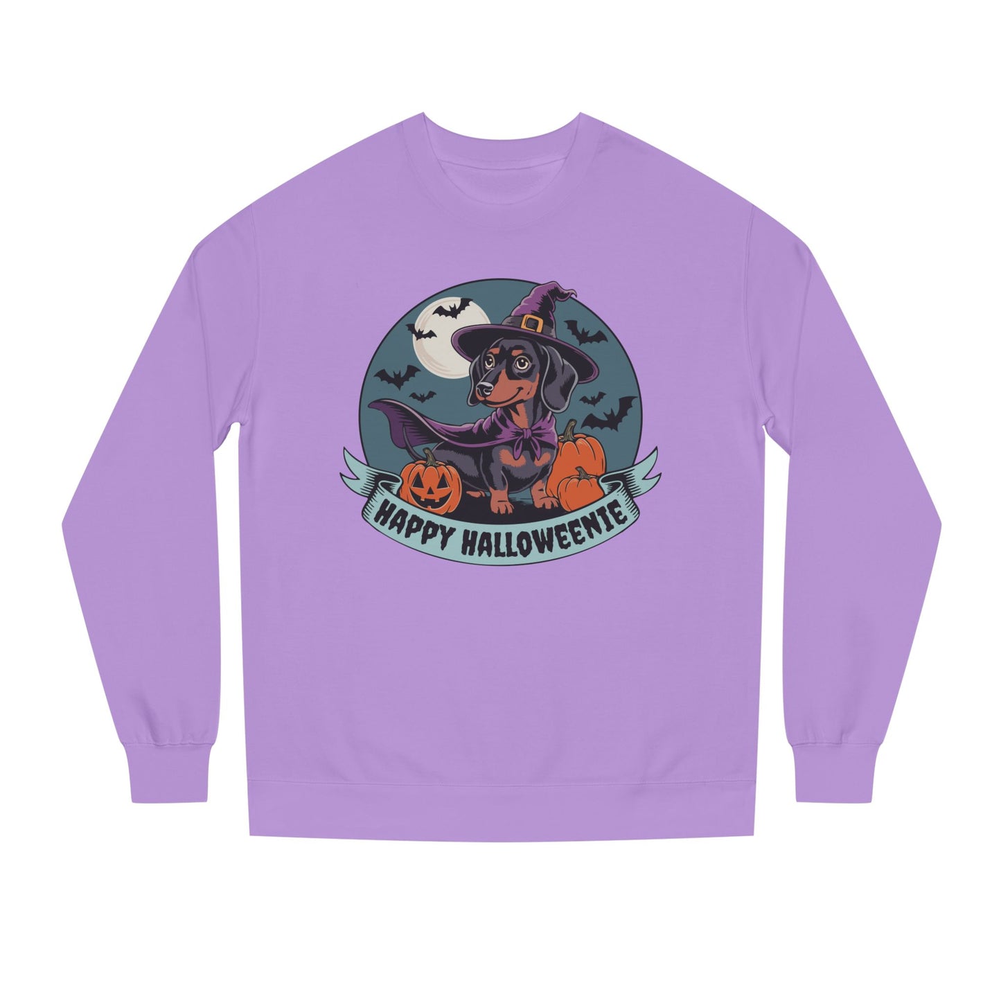 Spooky Dachshund Halloween Sweatshirt, Happy Halloweenie Witchy Weiner Long Dog Shirt, Funny Halloween Outfit, Crewneck Sweatshirts