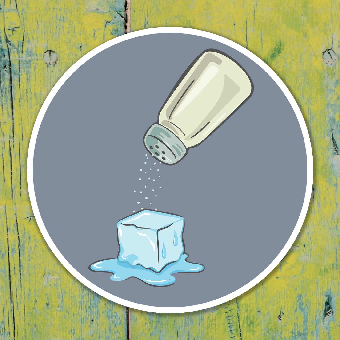 4" Salt Melting ICE Cube Sticker - Abolish ICE Protest, Human Rights Vinyl Decal Stickers Waterproof Outdoor, Leftist Political Resistance