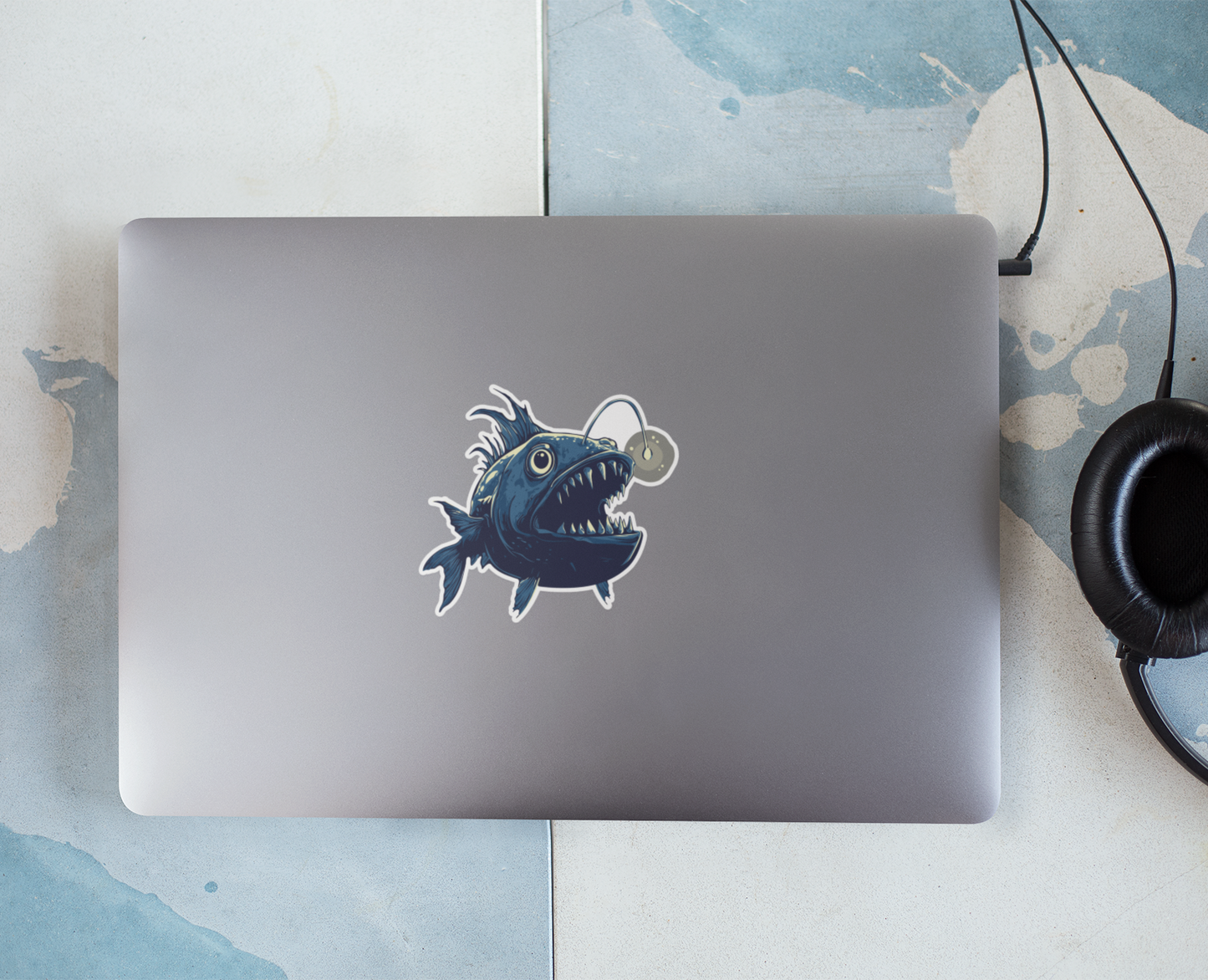 3.5" Deep Sea Anglerfish Sticker - Deep Sea Angler Fish Decal Stickers