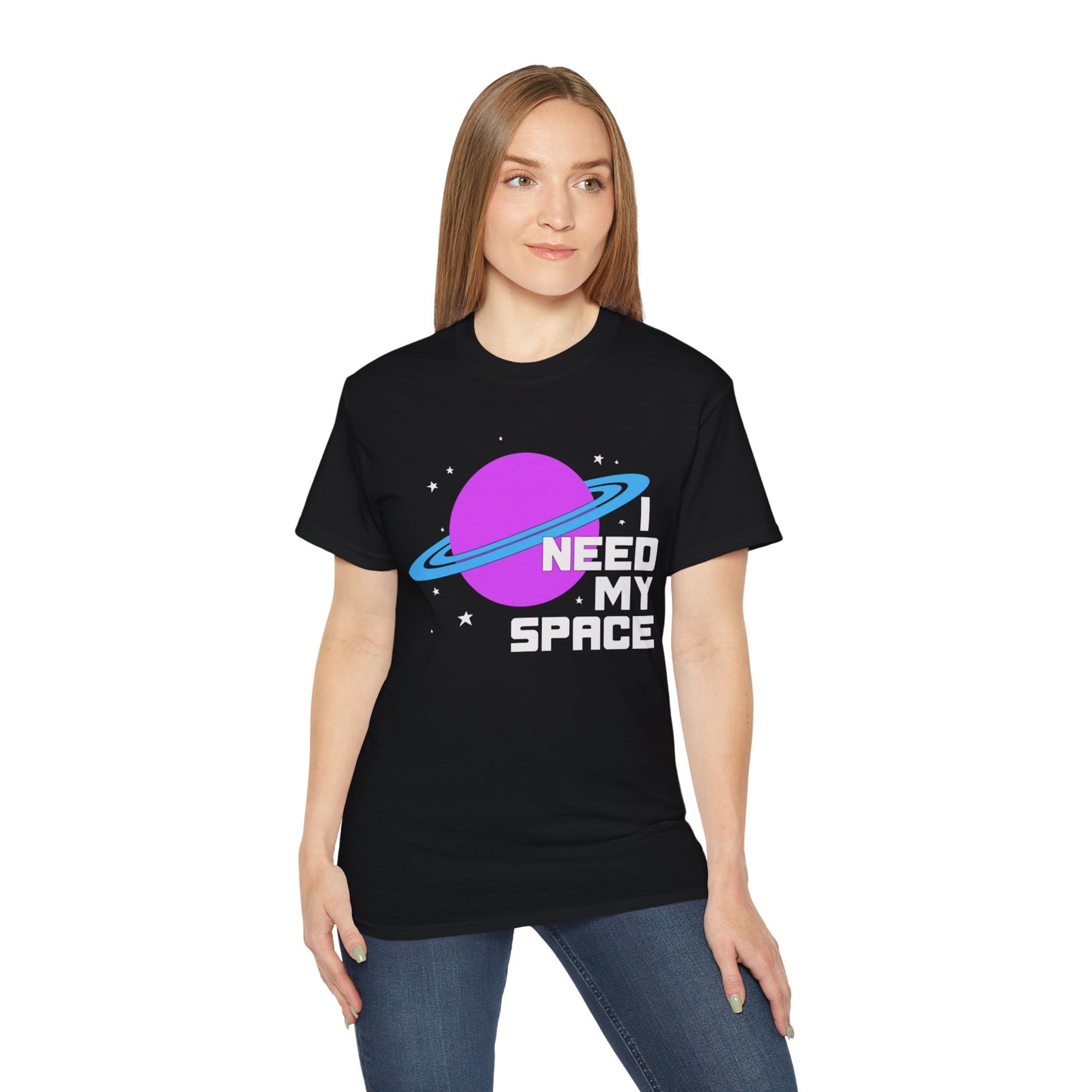 I Need My Space Funny Introvert Soft T-shirt Unisex Mens Womens Ultra Cotton Tee