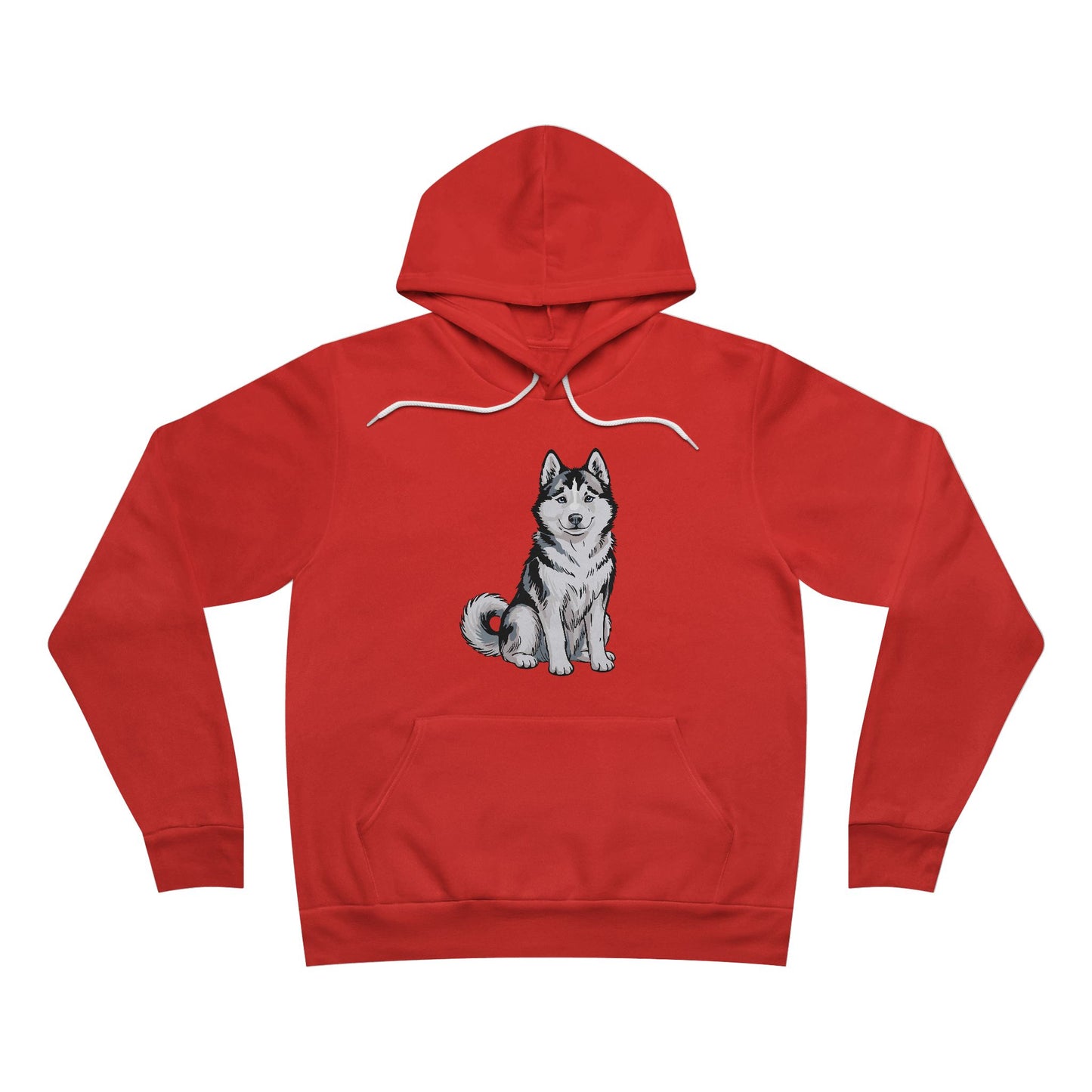 Siberian Husky Dog Illustration Hoodie | Huskies Slef Dogs Graphic Pullover Hooded Sweatshirt, Pet Owner Apparel