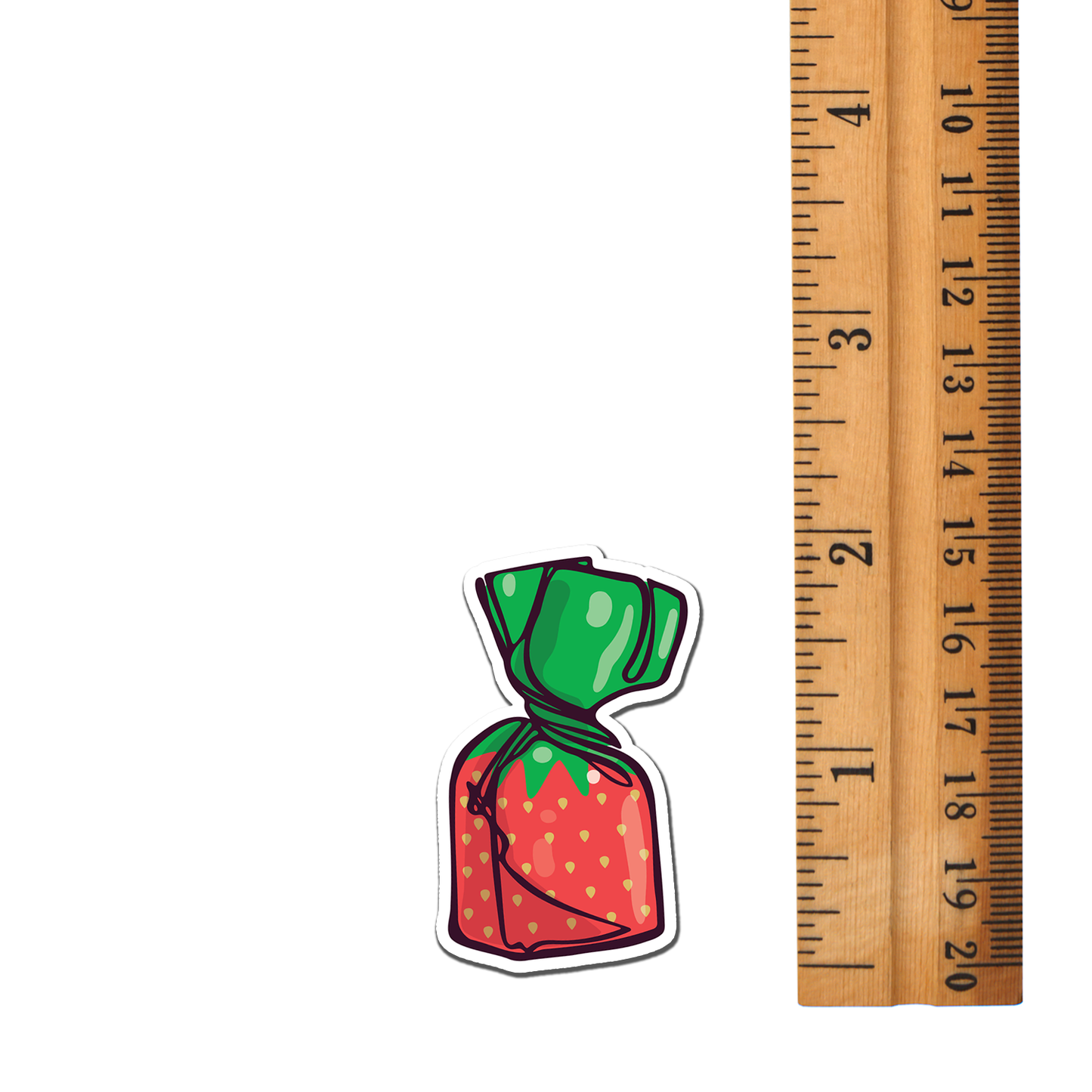 Strawberry Hard Candies Magnet 3 Pack - 2" Retro Candy Strawberries Vinyl Fridge Magnets Indoor Outdoor