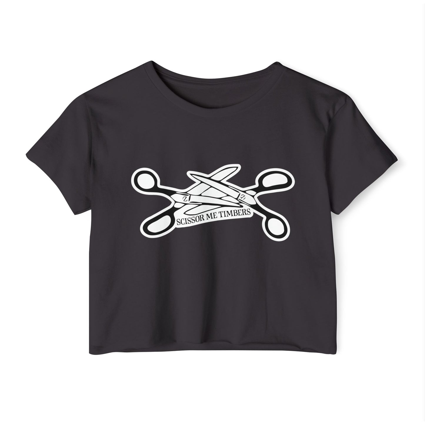 Scissor Me Timbers Crop Top, Womens LGBTQIA Summer Pride Festival Cropped Tee, Funny Lesbian Gay Queer Apparel Scissors