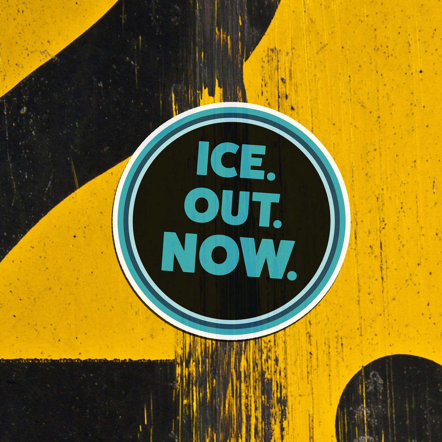 ICE Out Now Die Cut Magnet - 5" Political Magnets, Leftist Liberal, Abolish I.C.E. Protest Activist Car Fridge