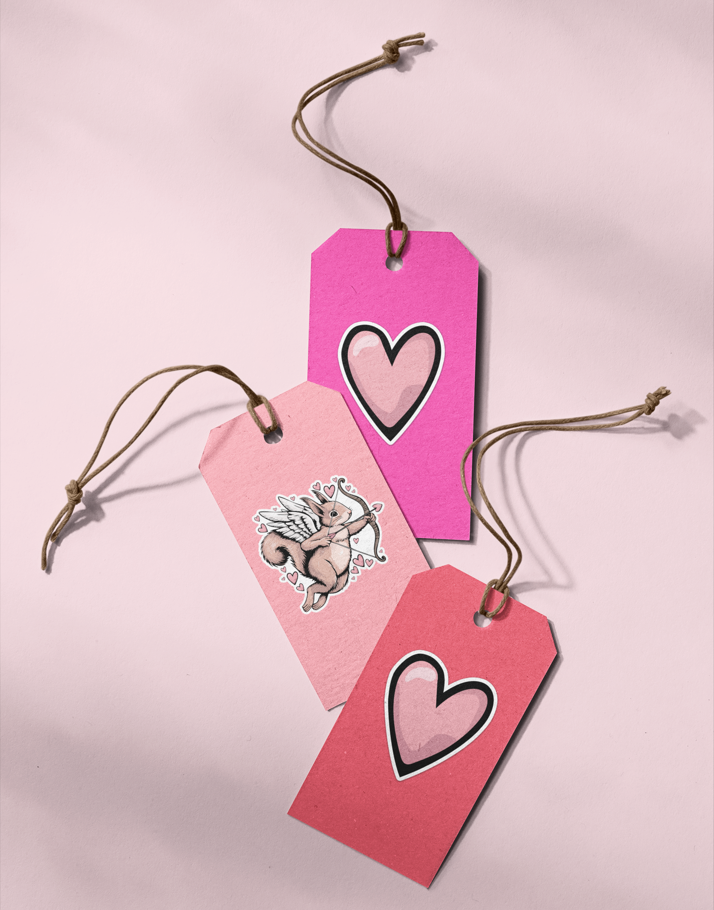 2" Cupid Squirrel Sticker - Waterproof, Fade-Resistant Decal Stickers Valentine's Day Love Hearts