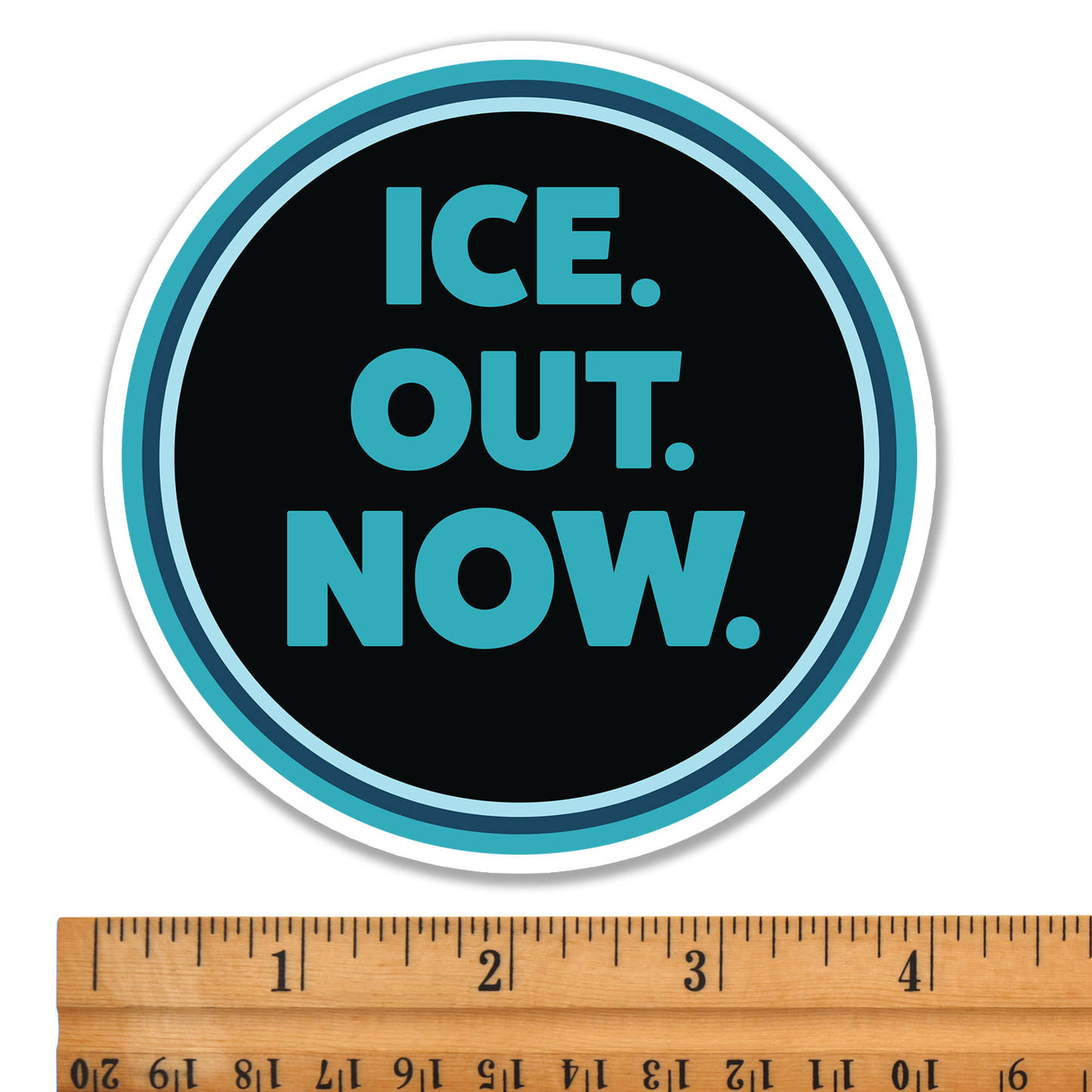 4" ICE Out Now Sticker - Anti-ICE Protest, Human Rights Vinyl Decal Stickers Waterproof Outdoor, Leftist Political Resistance
