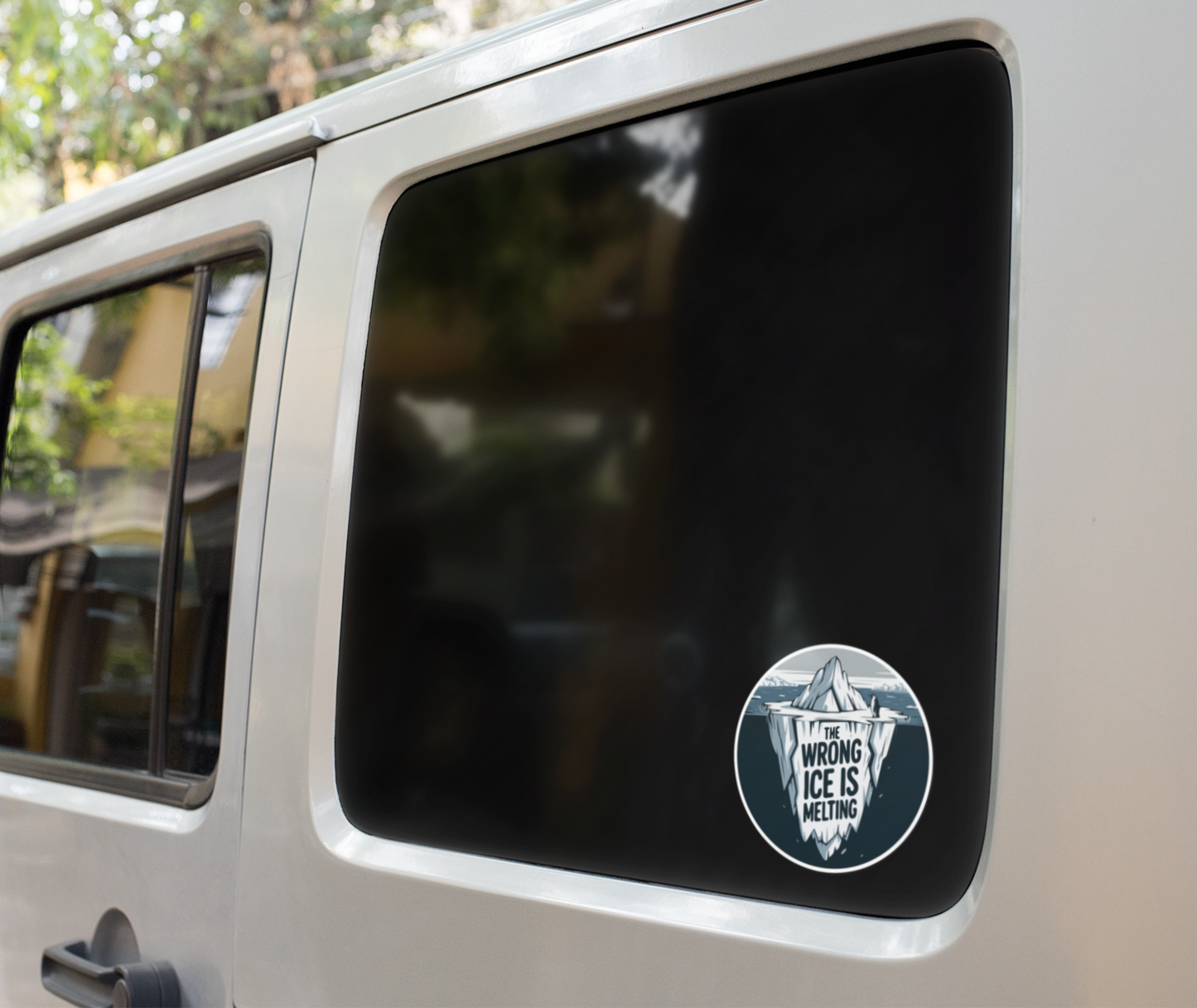 The Wrong ICE Is Melting Sticker - 3.5" Iceberg Penguin Vinyl Decal Stickers Waterproof Outdoor Car, Leftist Political Abolish ICE, Protest