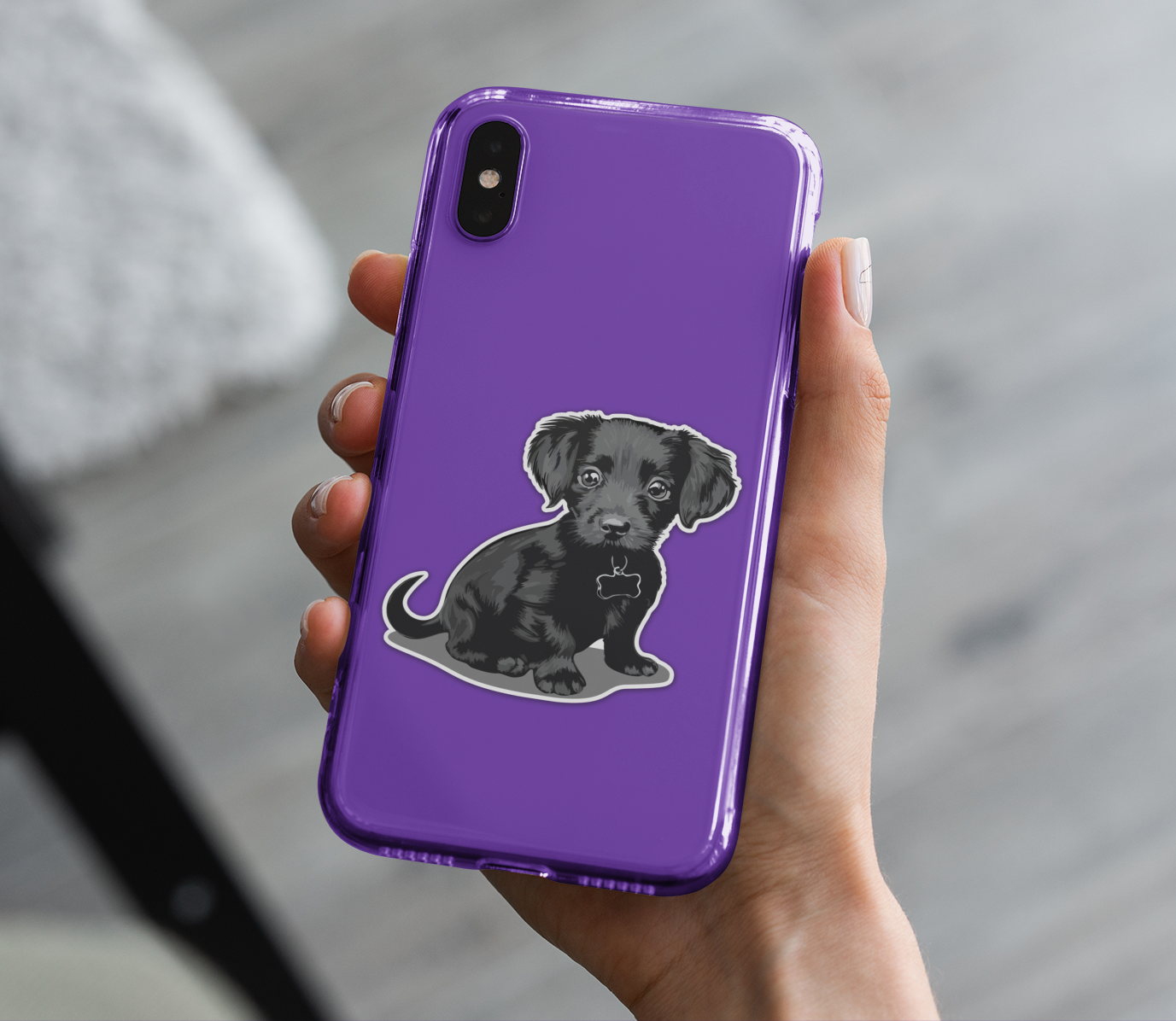 3" Black Chiweenie Puppy Dog Sticker - Dachshund Chihuahua Mix Dogs Waterproof Vinyl Decal Stickers Long Coat Chiweenies Puptickers (Copy)