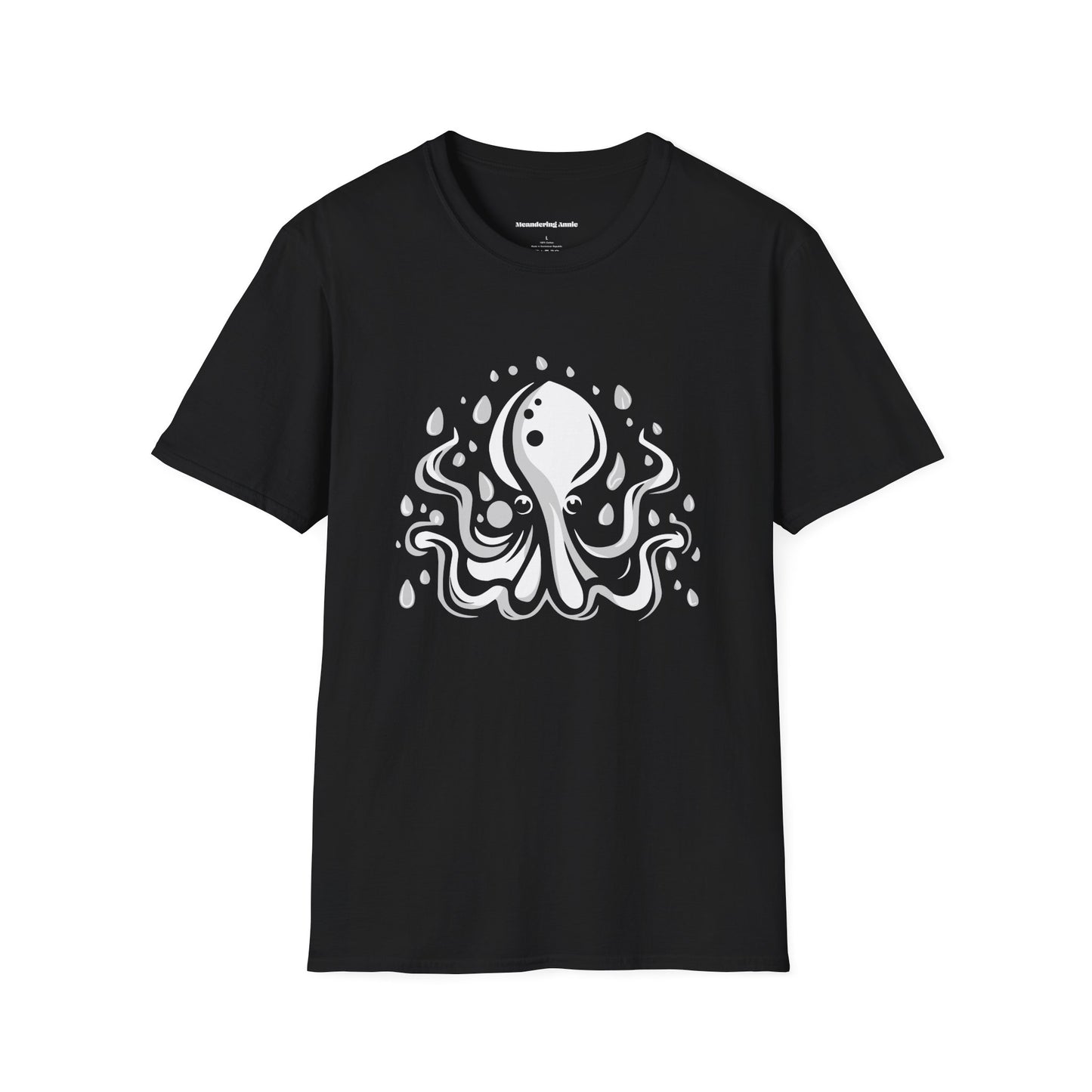 Elusive Octopus Soft T-shirt Unisex Softstyle Tee with Octopus Sea Creature Print