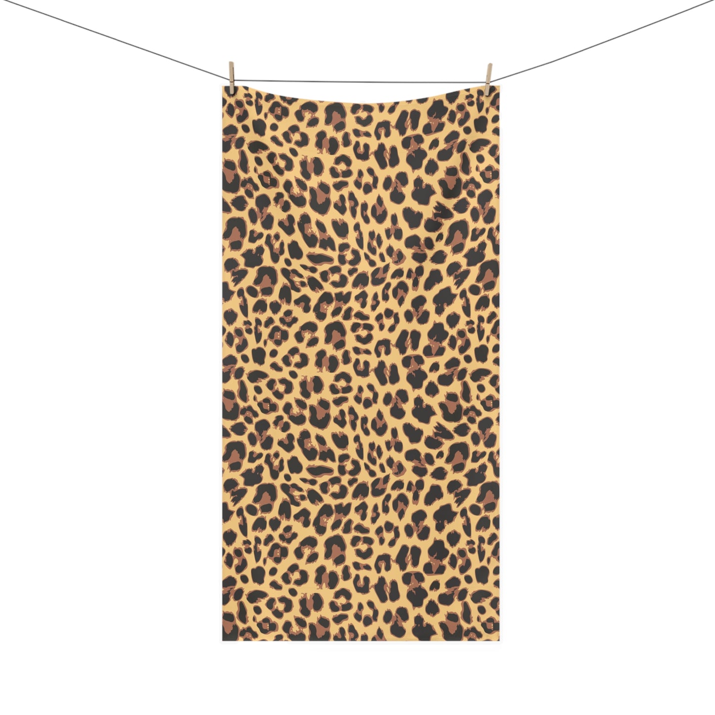 Leopard Print Mink-Cotton Beach Bath Towel with Cheetah Animal Print Design 30"x60" Soft Mink Towels