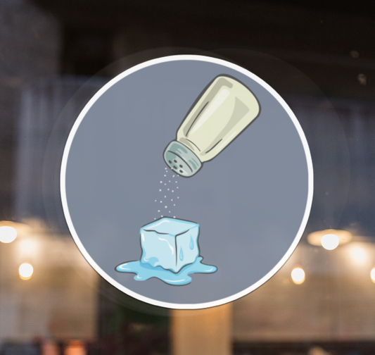 4" Salt Melting ICE Cube Sticker - Abolish ICE Protest, Human Rights Vinyl Decal Stickers Waterproof Outdoor, Leftist Political Resistance