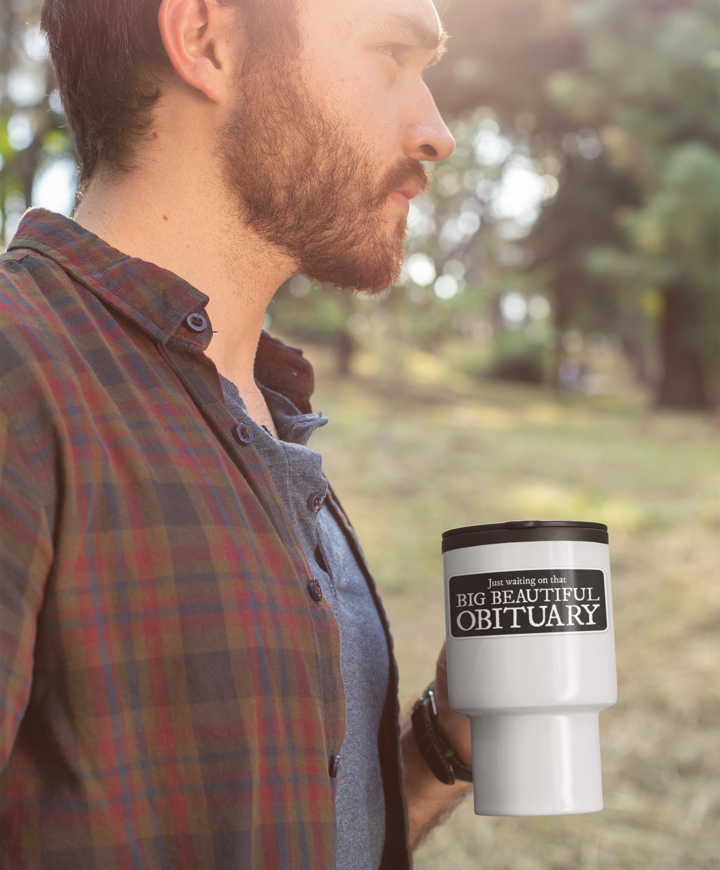 Big Beautiful Obituary Sticker - 3.5" Vinyl Decal Stickers Waterproof Outdoor Car, Leftist Political Humor Shirts, Anti-Trump Gifts