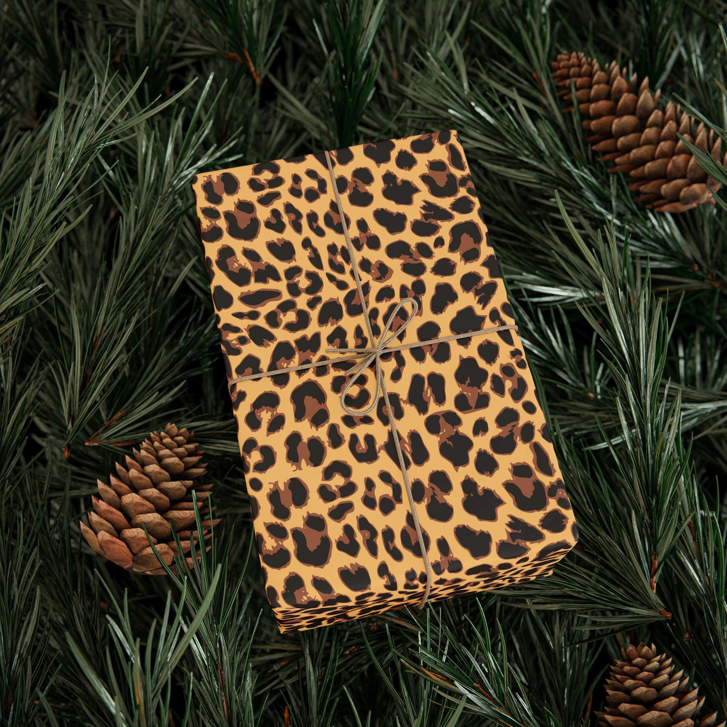 Leopard Print Wrapping Paper, Cheetah Pattern Glossy Gift Wrap, Jungle Theme Decor, Birthday Gifting Supplies, Animal Print Papers