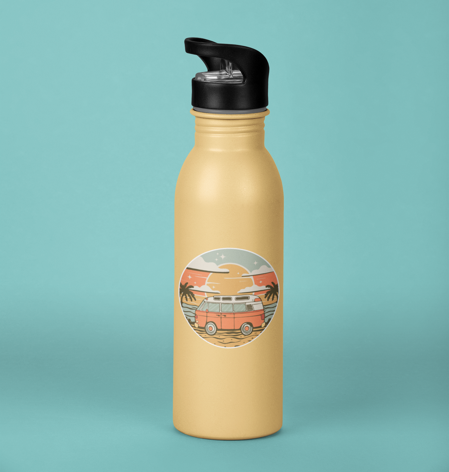 3" Vintage Van Dreams Sticker - Waterproof, Fade-Resistant Vanlife Travel Camper Vans Decal Stickers