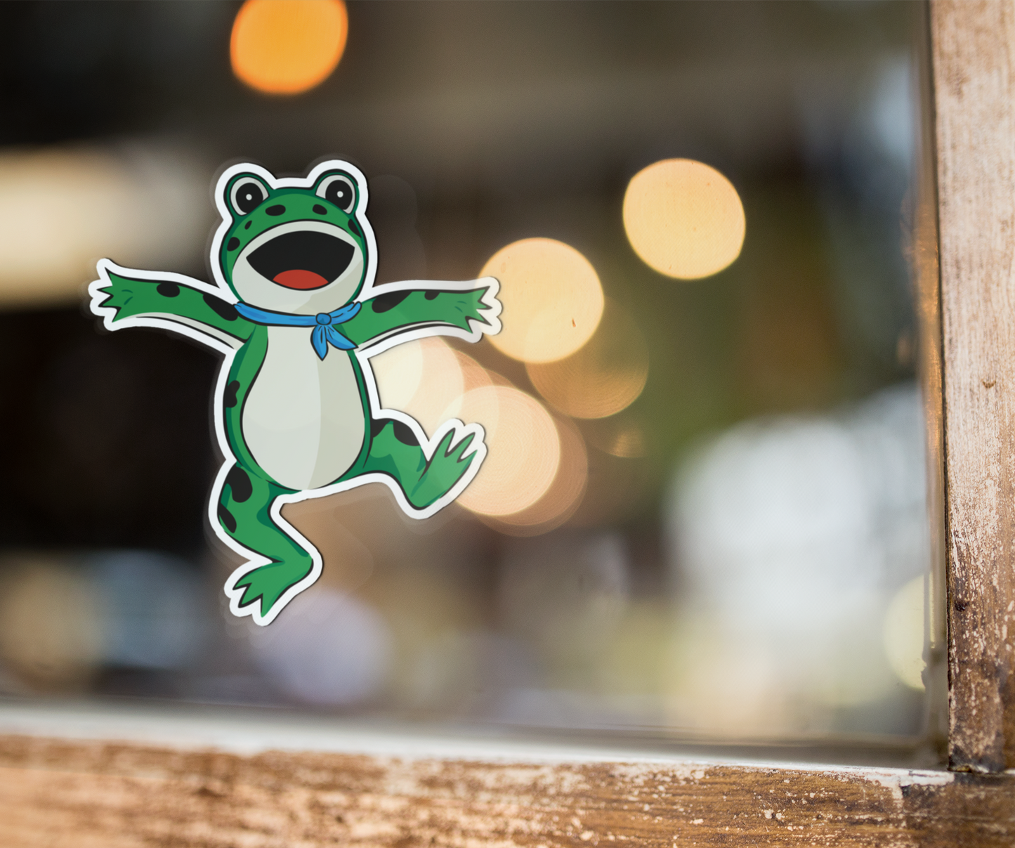 4" Inflatable Frog Costume Sticker - Funny Political Activist Protest Frogs Stickers, Waterproof Vinyl Decal