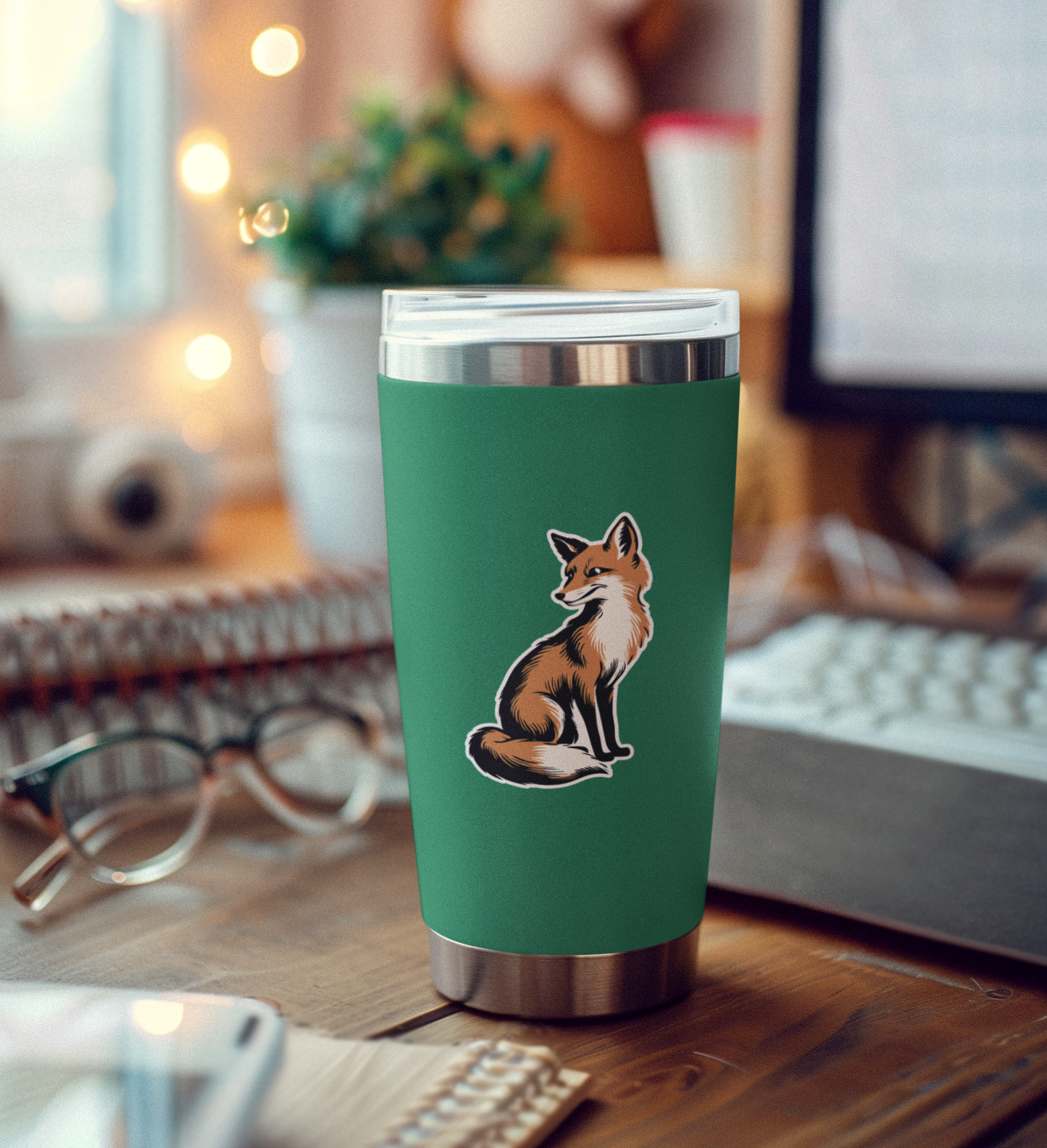 3" Fox Forest Animal Sticker - Waterproof, Fade-Resistant Foxes Decal Stickers