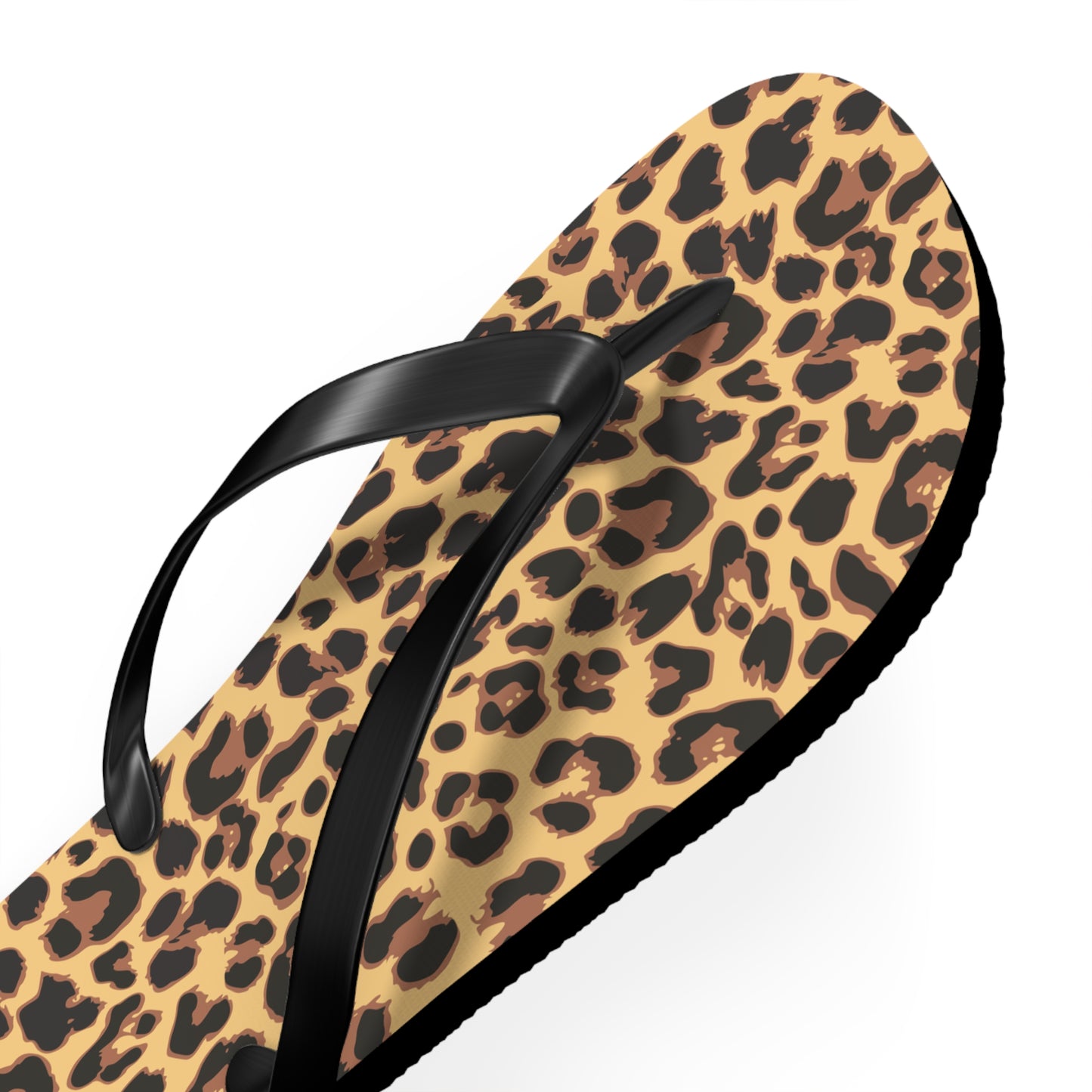 Leopard Print Flip Flops | Animal Cheetah Print Beach Sandals, Women's Summer Pool Footwear